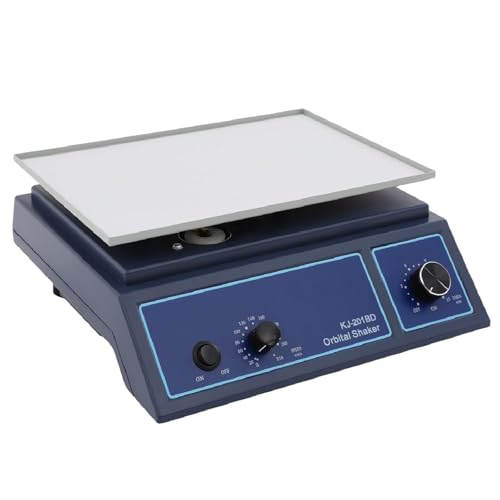Orbital Rotator Shaker with Timer, 0-210 RPM Adjustable Speed, 12.4 X 8.58” Platform, 2.2lbs Capacity, Lab Oscillator for Lab Chemical Research
