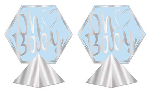 Centre de table bleu et argenté avec décoration de table en trois dimensions Beistle - 2