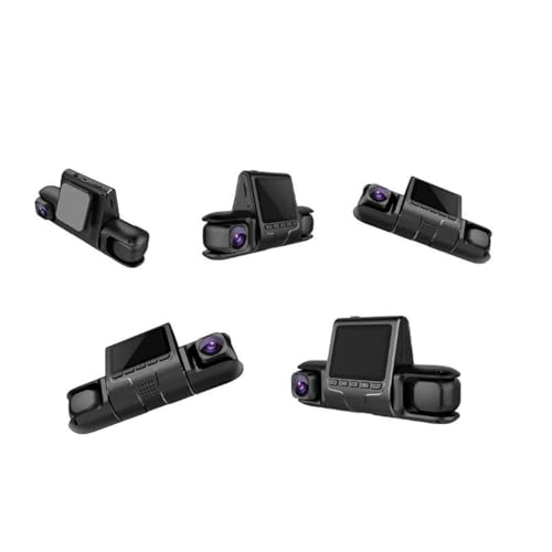 XRC TECH 3 câmeras para carros, DVR 3 canais HD 1080P, câmera frontal interna e traseira, gravador d