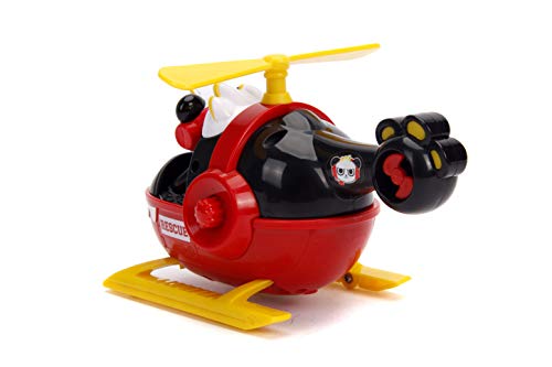Jada Toys Ryan's World Helicopter With Combo Panda Figure, 6" Feature Vehicle Red #TOP3