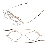 [SHIORI] 栞 跳ね上げ式 老眼鏡 薄型リーディンググラス 軽量 ブルーライトカット UVカット 機能美 メンズ ゴールドマット 鯖江メーカー企画 SI-07-2 +1.50