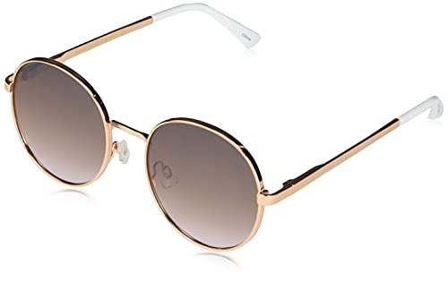 Martha Stewart Women's Ms141 Vintage Metal Uv400 Protective Round Sunglasses. Timeless Gifts For Her, 50 Mm, Rose Gold And White #TOP1