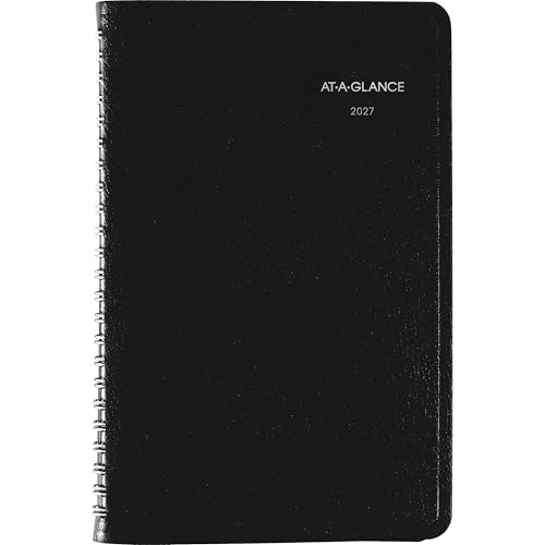 Image of AT-A-GLANCE 2027 Appointment Book Planner, Weekly, 5 inch x 8 inch, DayMinder, Black (G2000027)