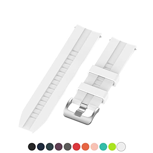 Pulseira 22mm compatível com Amazfit GTR4 A2166 silicone style cor:Branca