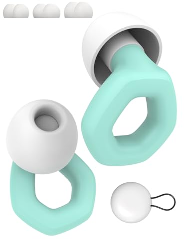 Ear Plugs for Sleeping 25dB-30dB Noise Cancelling Ear Plugs for Concert, Work, Travel, Focus & Noise Sensitivity Silicone Hearing Protection Earplugs with 6 Ear Tips Reusable Noise Reduction Ear Plug