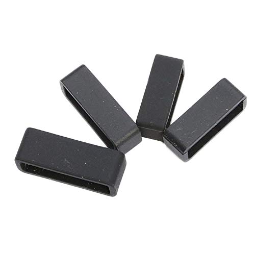 2 Pcs Size 26mm Black Rubber Replacement Keeper Watch Band/Strap Loop for Men Women