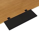 BONTEC Ergonomics Desk Extender Tray, 27.2x9.5 Inch Table Mount Arm Rest Shelf, 90° Foldable Keyboard Tray Platform, Clamp on Computer Arm Rest for Desk, Suitable for Office Desks, Black
