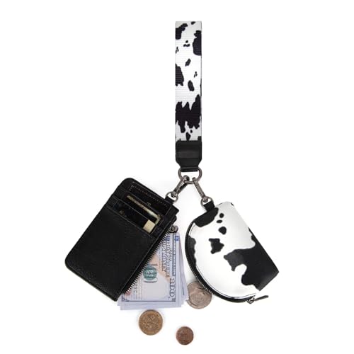 Image of Wrangler Keychain Wristlet Wallets for Women Western Dual Pouch Wristlet Credit Card Holder Wallet