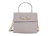 Betsey Johnson Devin Shoulder Bag with Chain and Bow Grey One Size