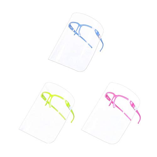 VEEPlastic Adjustable Transparent Face Visor Resistant | Full Face Protective Shield Visor (PACK OF 10) (GREEN)