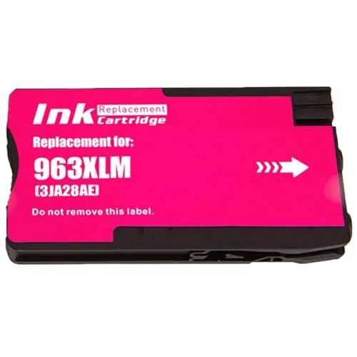 JFGIkLFD Compatible Ink Cartridge Compatible With OfficeJet 9010 9020 9022 9023 9025 9026 9027 9028 9029 963XL 963 XL 967XL(1PC Magenta)