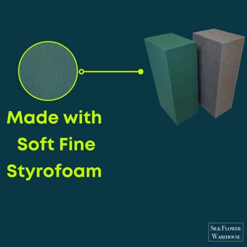 Wet Floral Foam Blocks for Flowers Bouquet (2 Bricks & 9 Cylinders) - Florist Floral Foam Bricks for Artificial Flowers - Flower Sponge Block for Flower Arrangement - Craft Foam Block