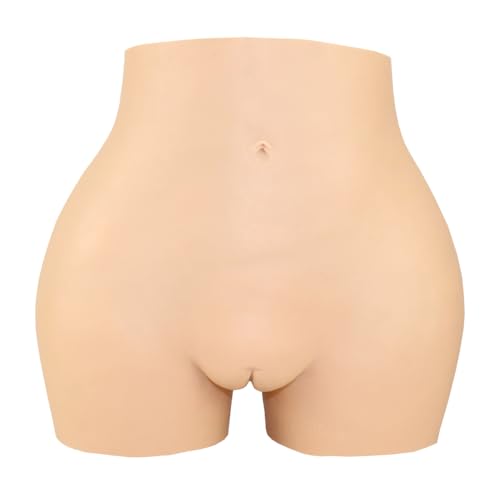 Silicone Fake Butt Pants Hip Enhancer Apparel Male to Female Silicone Panties for Crossdresser Transgender Drag Queen Yellow