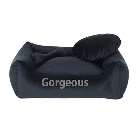 Gorgeous Reversable Square Shape Dual Ultra Soft Ethnic Velvet Bed for Dog,Cat Black Colour -Medium (B09BM6FR5T) Amazon Price History, Amazon Price Tracker
