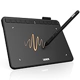 ✅【Digitales zeichenpad】ugee s640 grafiktablett 8192 customizable Shortcut Keys - Zeichentablett mit 10 Customized Press Keys, alle anpassbar und einfach einzurichten. 6,3×4 Zoll ausreichend kompakte Arbeitsfläche. Zeichenpad mit Type-C Schnittstelle, einfachere und schnellere Verbindung. Anti-Rutsch-Matten auf der Rückseite können verhindern, dass das Zeichentablett leicht herunterfällt, wenn Sie sich auf das Zeichnen konzentrieren.