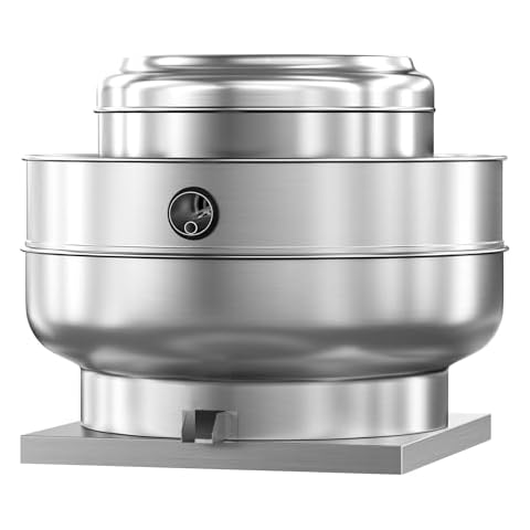 FICBXRA Restaurant Hood Grease Rated Exhaust Fan-Direct Drive Centrifugal Upblast Exhaust Fan 2HP 110 Volt Single Phase Motor 6300 CFM, ETL Listed Cover