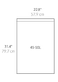 simplehuman CW0262 kod N Custom Fit Bin Liner Opakowanie zbiorcze, białe tworzywo sztuczne (3 opakowania po 20, łącznie 60 wkładek)