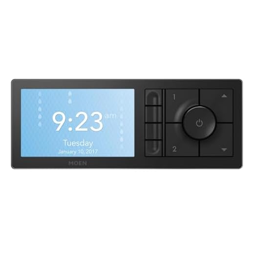 Moen Matte Black Smart Shower 4-Outlet Digital Shower Controller for Thermostatic Shower Valve, TS3304BL