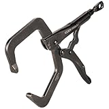 Klein Tools 38631 C-Clamp Locking Pliers with Standard Jaws, Intuitive Thumb Knob, Adjustable Clamp for Home, Shop, Woodworking, 9-Inch