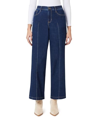 Angels Forever Young Women's Everbreeze Curvy Mid-Rise Wide Leg Jeans