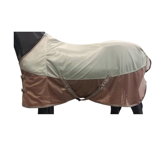 Image of BARN & STABLE Breathable and UV Protective Tear-Resistant Mesh Horse Fly Sheet Comfy Equine Summer Sheet with Removable Web Leg Straps