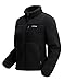 Pioneer Camp Outdoor Fleecejacke für Damen, Windabweisend, Hochwertig (550g), Elastische Bündchen & Saum - Warme Winterjacke für Alpine Aktivitäten & Alltag(Black;M)