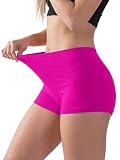 Love My Fashions ® Women's Boyshort Microfibre High Waist Boxers Seamless Stretchy Full Coverage Underwear for Ladies Hot Pink