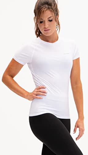 DEVOPS 3 Pack Women's Compression Shirt Dry Fit Short Sleeve Running Athletic T-Shirt Workout Tops2