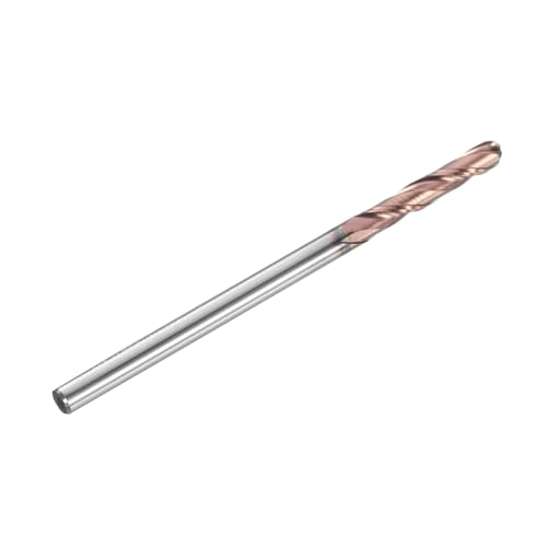 Image of HARFINGTON Ball Nose End Mill 2 Flute 1 /8 inch Diameter 1 /8 inch Shank Tungsten Carbide Tail Coated Spiral CNC Router Bits 3 /4 inch Cutting Length Single End Ball for Carving Engraving Grinding