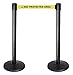 QueueWay PLUS - QPLUS-33-ESD - black post, 2" wide, 10
