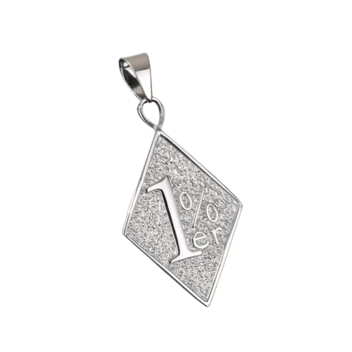 Image of keigtuxh 1% er Rhombus Pendant Stainless Steel 60cm Twist Chain Necklace (silver+60cm)