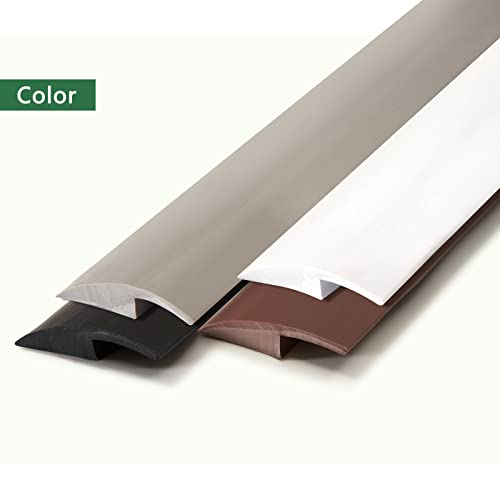 Aishang Hai Floor Transition Strip Self Adhesive, Pvc Flooring Threshold Edging Trim Strip Suitable For Carpet Threshold Transition With A Height Less Than 3 Mm Black,6.56 Feet #TOP6