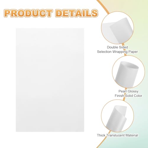 QUARKZMAN 50 Blatt Buntes Pergamentpapier 4\ x 6\ 100g/m² Durchsichtiges Druckbares Pergamentpapier Für Druck Hochzeitskarten Tintenstrahl Laser Drucker Weiß