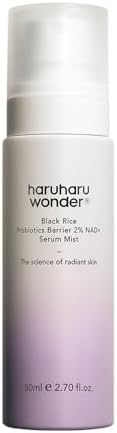 haruharu wonder Black Rice Probiotics 2% NAD+ Serum Mist, Bruma Ultrafina, Hidratante y Reafirmante, Refuerza la Barrera, Apta para Piel Sensible, con Ceramidas, Vegana, 80 ml