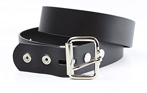 Genuine Leather Mens Heavy Duty Black Leather Belt 1 1/2" Wide2