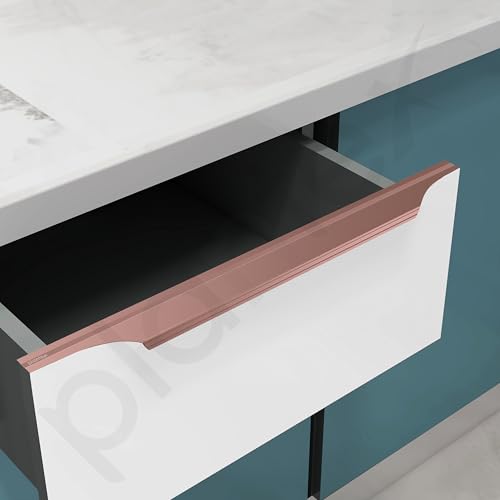 Image of Plantex Profile Handle for Kitchen Cabinet /20 Inch Aluminium Drawer Profile Handle /Wardrobe Pull Handle for Home /Office /Hotel - Pack of 5 (Rose Gold)