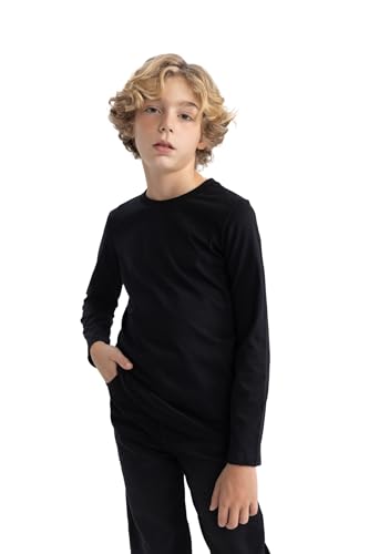 DeFacto Jungen Langarmshirt - Modische Langarmshirts T-Shirts und Longsleeve für Kinder - Stilvolle Jungen Langarmshirts