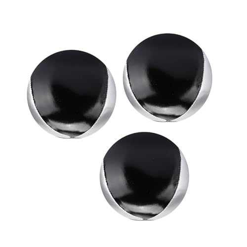 3 Unidades de Bola de Malabarismo Bolas de Malabarismo Couro de Palhaço Preto Bola Lançada à Mão Con