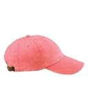 Adams 6-Panel Low-Profile Washed Pigment-Dyed Cap (AD969) Coral, OS