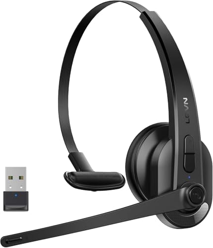 LEVN Wireless Headset with Mic for Work