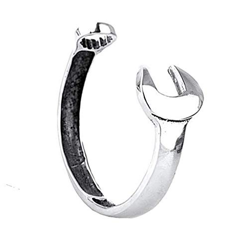 Pulsera ajustable de acero inoxidable con diseño de llave inglesa miniatura 1
