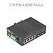 Gigabit Web Managed Industrial Transceiver 2 SFP to 4 POE 1000M Fiber Optic Switch 550M/2KM/3KM Modules(Kit4)
