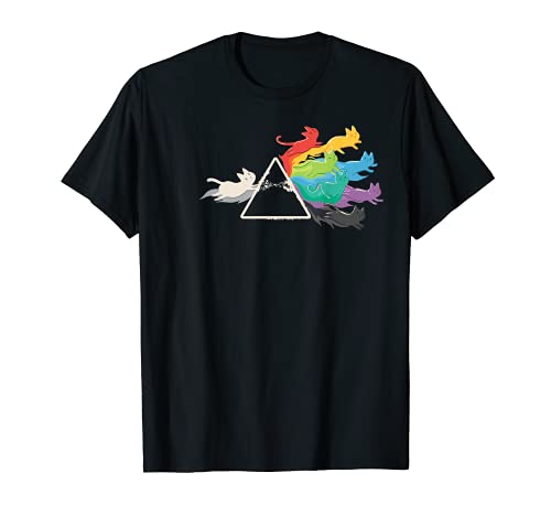 Cat Prism for Classic Rock Fans T-Shirt, Black