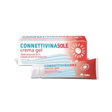 Connettivinasole Crema Gel, Tubo Da 100 G, Acido Ialuronico 0.1%, Estratto Di Semi Di Avena 5%, Per Scottature, Eritemi Solari E Arrossamenti