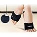 Half Sole Dance Shoes, Pair, Supports Turning, Spinning, and Balancing for Contemporary, Ballet, Beginner Professional Dancers, Non-Slip Nylon Neoprene Step Black