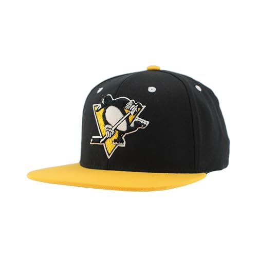 Pittsburgh Penguins NHL Officially Licensed Adjustable Snapback Hat Flat Bill Z11 Icon Two Color