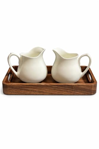 Image of 125 ml Set of 2 Bone China Sauce Boat or Tea or Gravy Pot or Creamer Milk Pot Microwave and Dishwasher Safe (Mirakii Small 2)