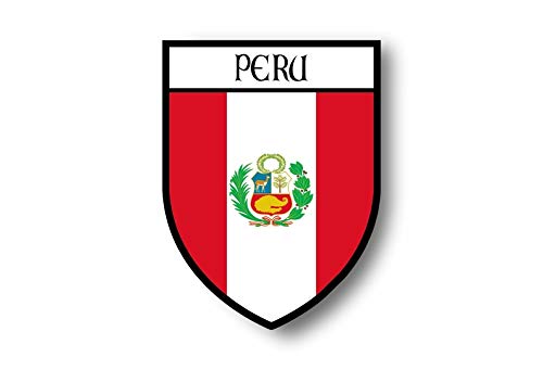 Akachafactory Sticker Adesivi Adesivo Stemma Citta Bandiera Auto Moto Peru