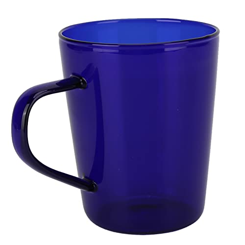 Tazza per Latte, Birra, caffè, Whisky, Birra, tè, Tazza, Trasparente con Borosilicato, Tazza in Vetro Resistente Al Calore, Melamina, Tazza da Brodo, Tazze da Brodo (BLUE)