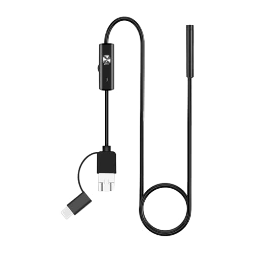 Cámara de boroscopio para fontanería con cable ajustable de 11.4 pies y lente estanca